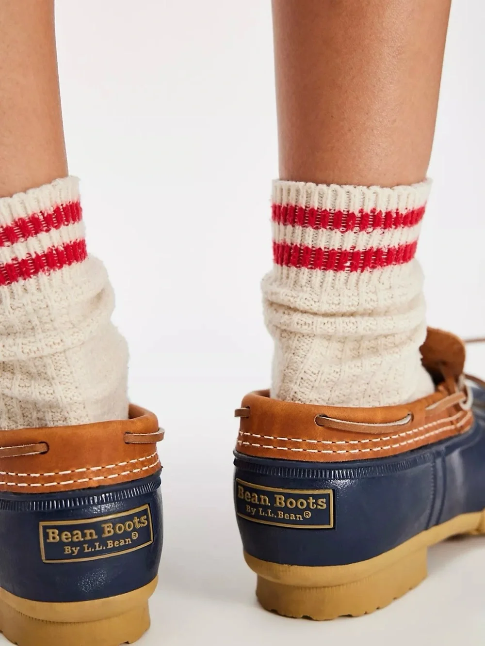 L.L.Bean Boots Leather Rubber Mocs Shoes